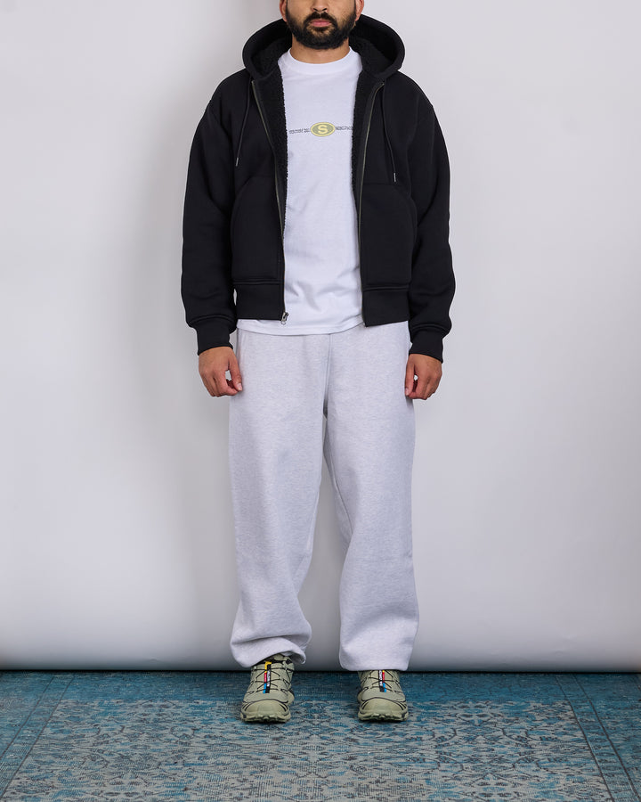 Stussy Bonded Sherpa Lined Zip-Up Hoodie Black