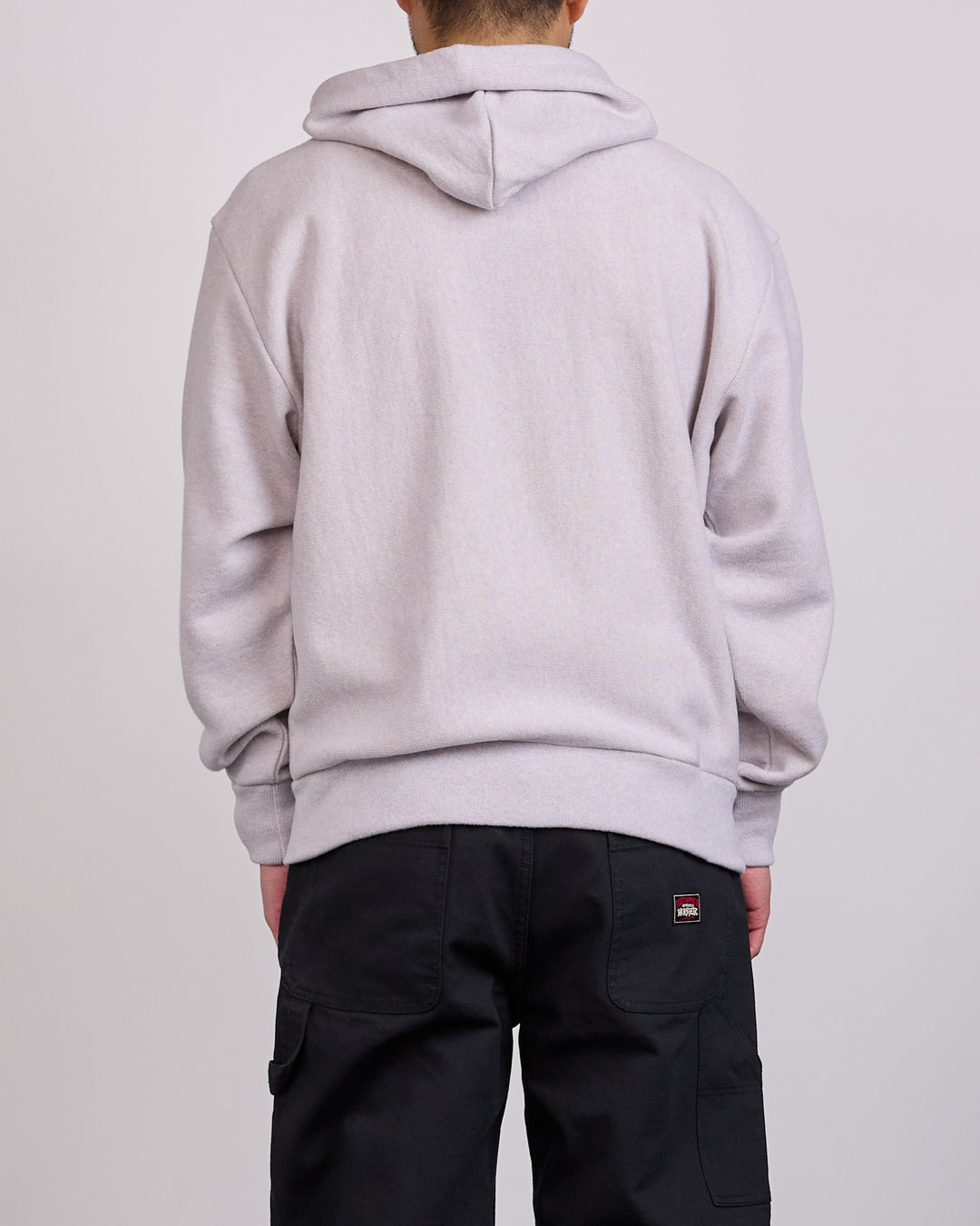 Stussy Brass Zip Knit Hood Ash Heather