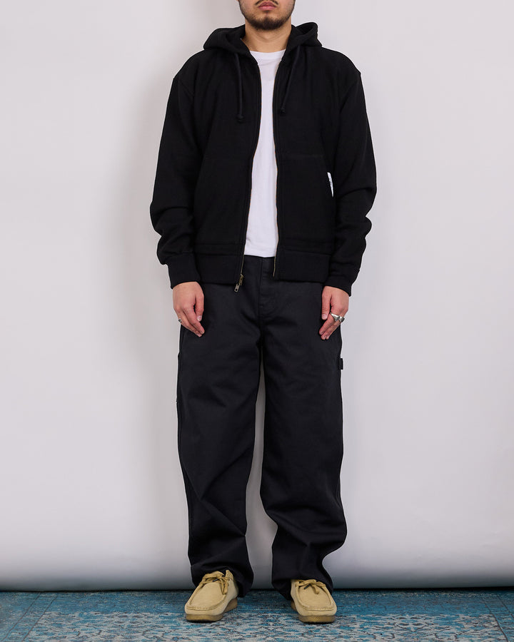 Stussy Brass Zip Knit Hood Black