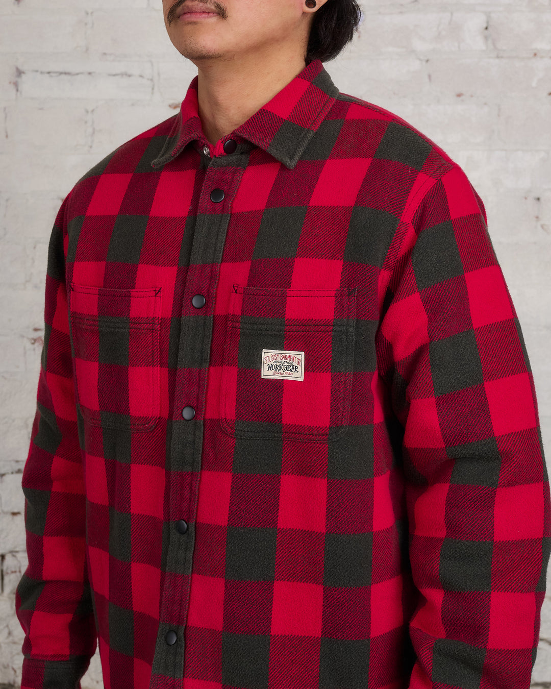 Stussy Bufflao Plaid Button Shirt Red