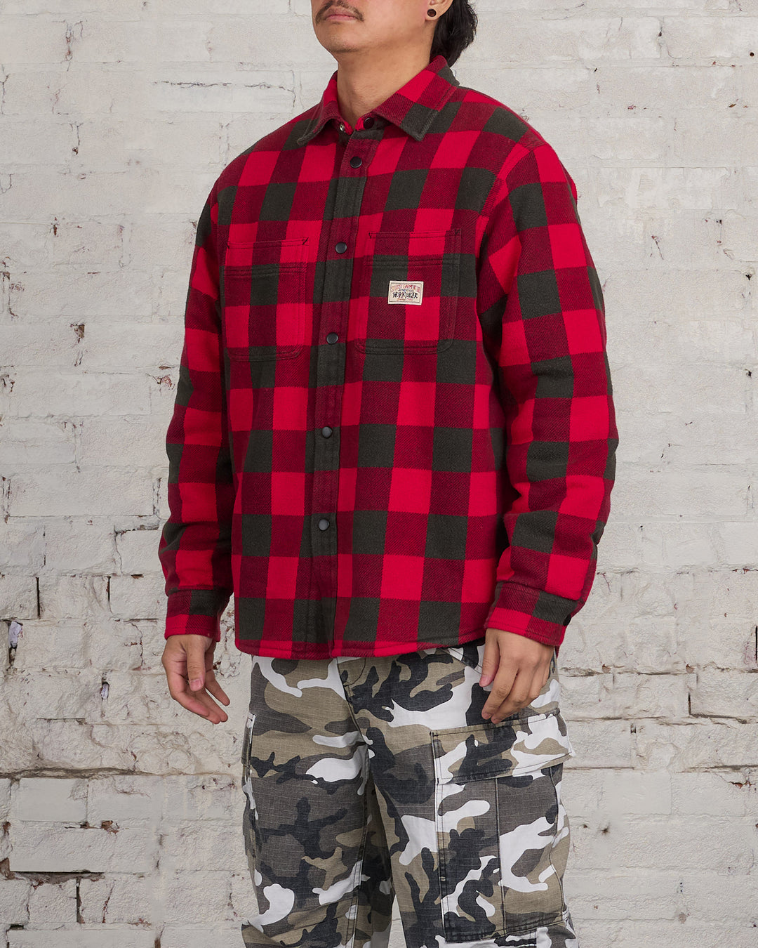 Stussy Bufflao Plaid Button Shirt Red