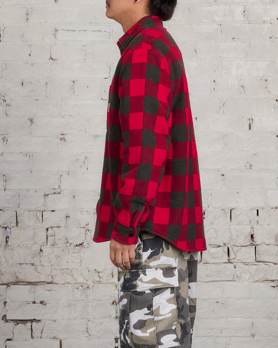 Stussy Bufflao Plaid Button Shirt Red