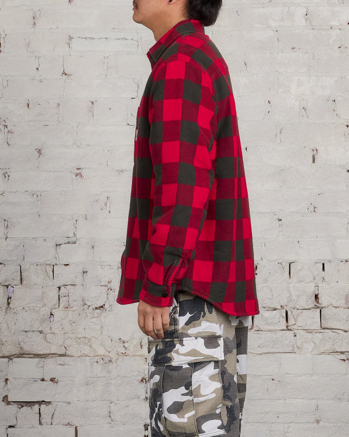 Stussy Bufflao Plaid Button Shirt Red