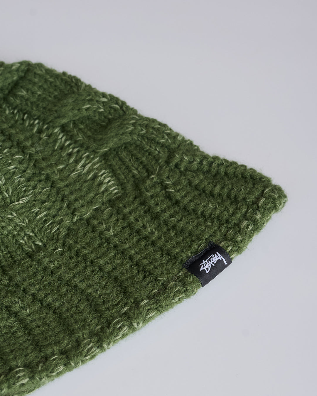 Stussy Cable Knit Bucket Hat Olive