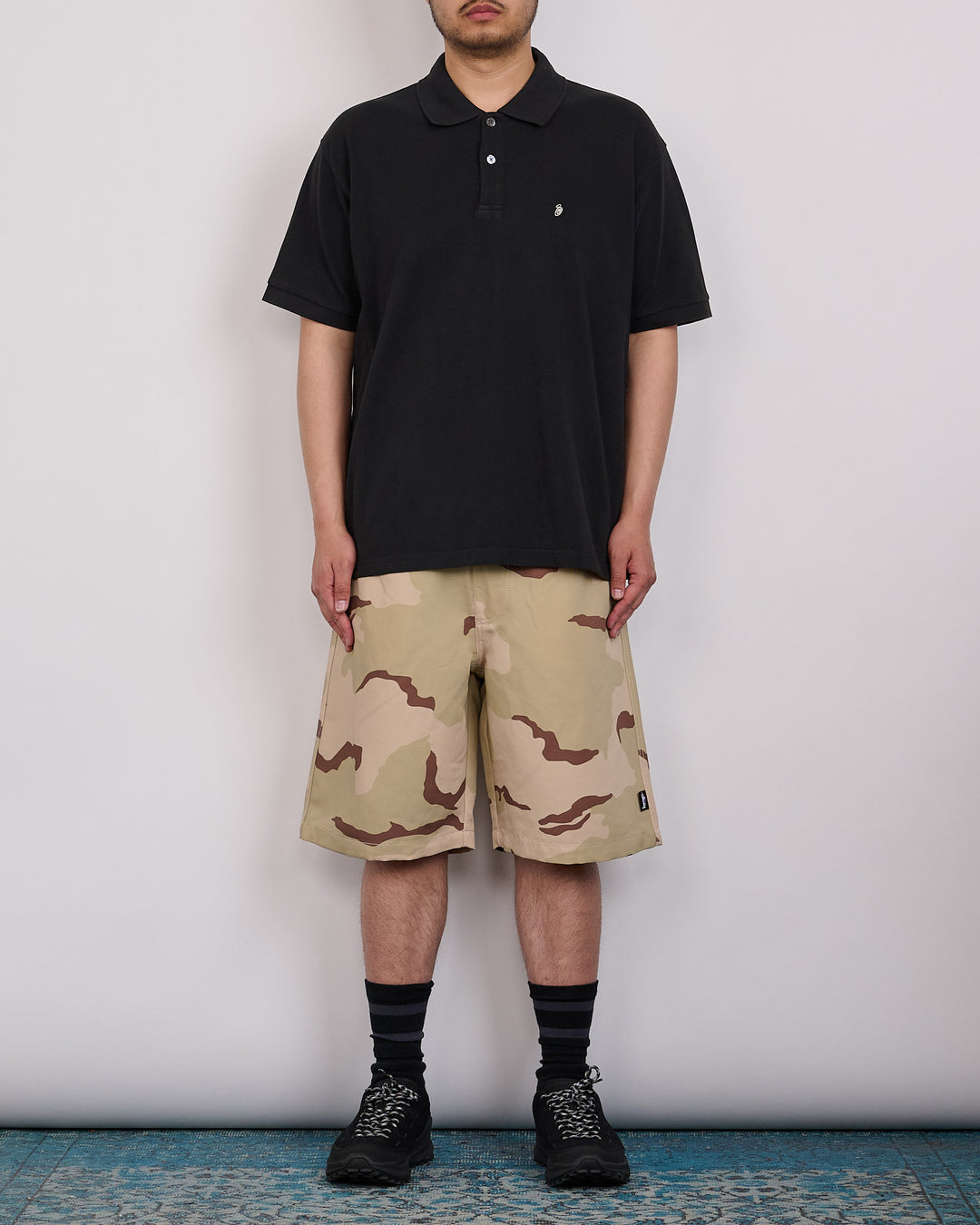 Stussy Classic Pique Polo Shirt Black