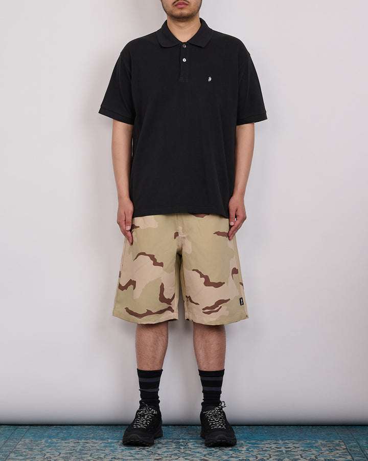Stussy Classic Pique Polo Shirt Black