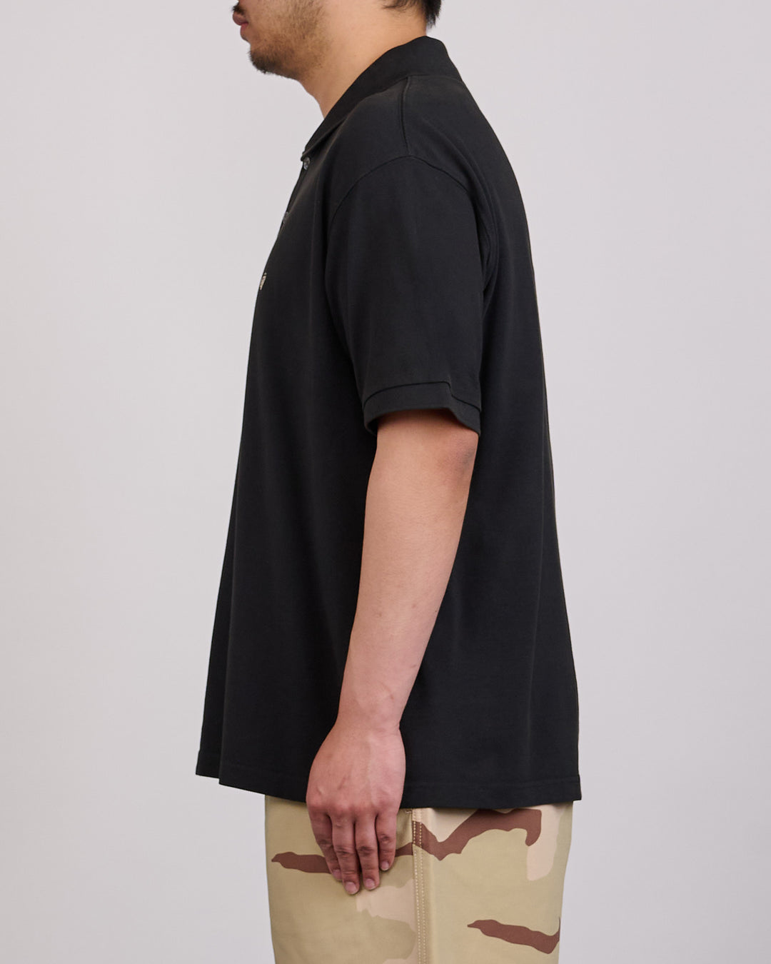 Stussy Classic Pique Polo Shirt Black