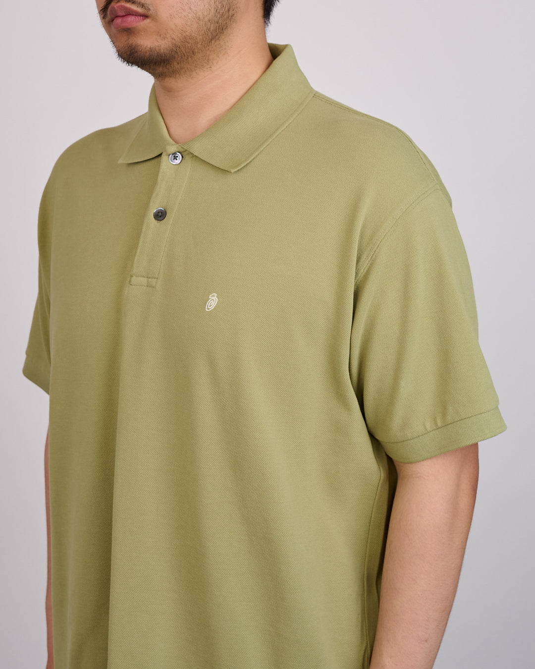 Stussy Classic Pique Polo Shirt Leaf