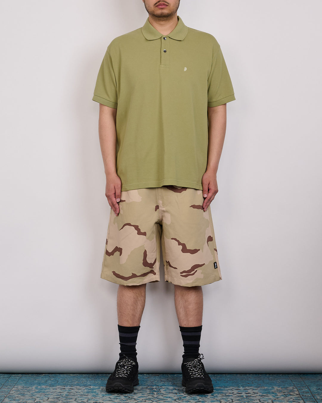 Stussy Classic Pique Polo Shirt Leaf