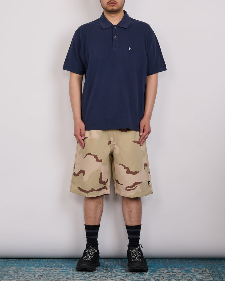 Stussy Classic Pique Polo Shirt Navy