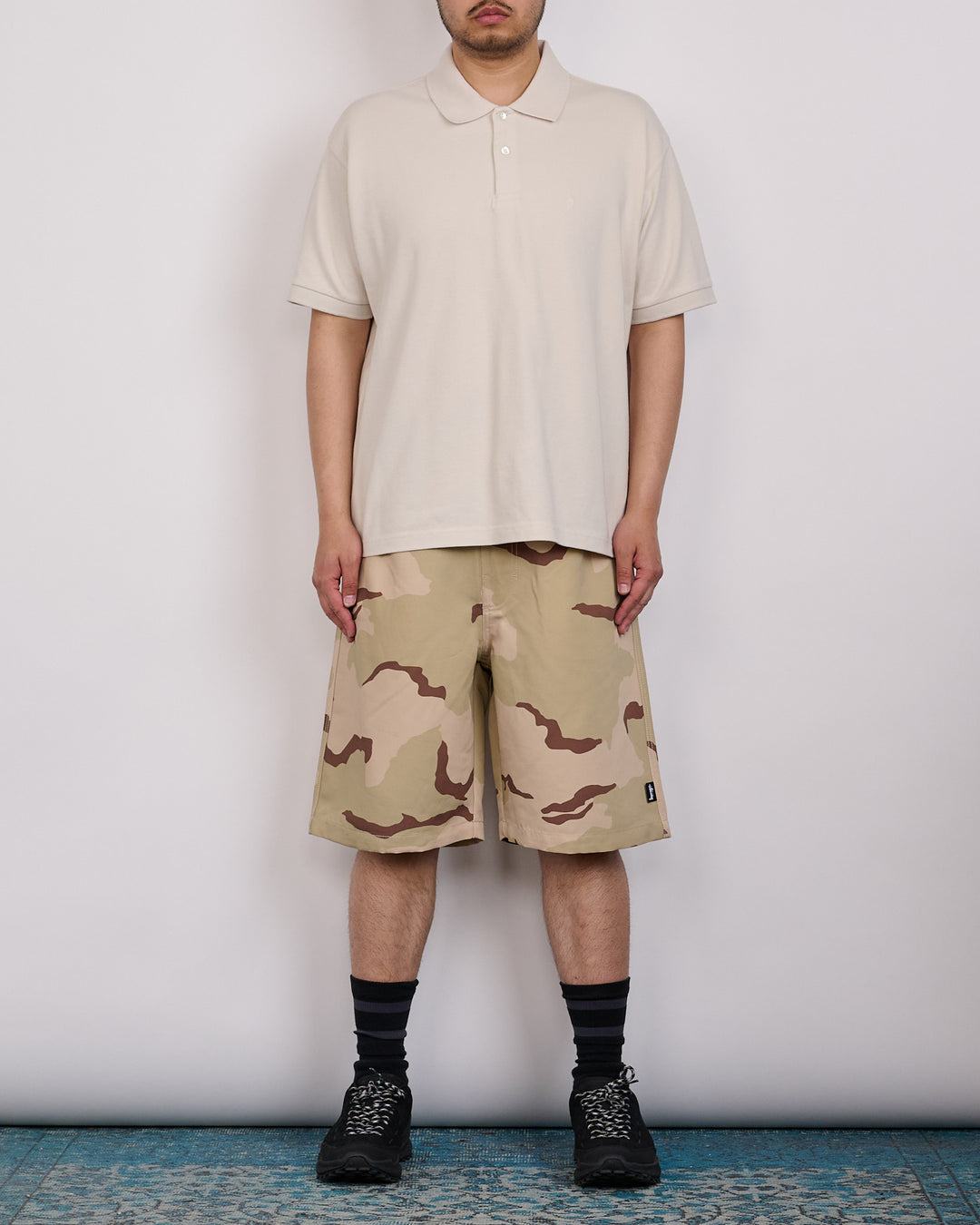 Stussy Classic Pique Polo Shirt Off White