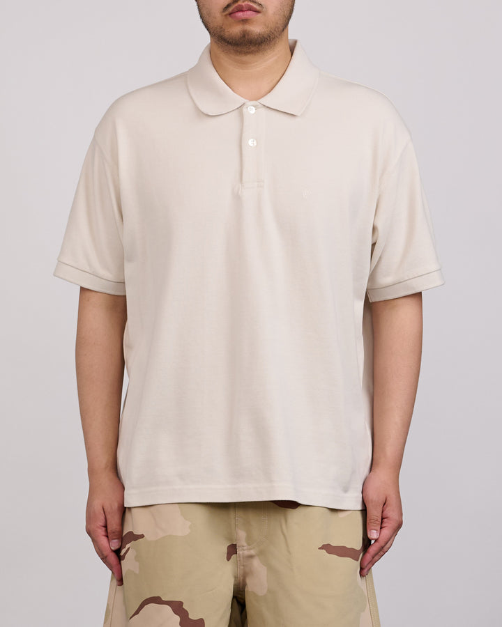 Stussy Classic Pique Polo Shirt Off White