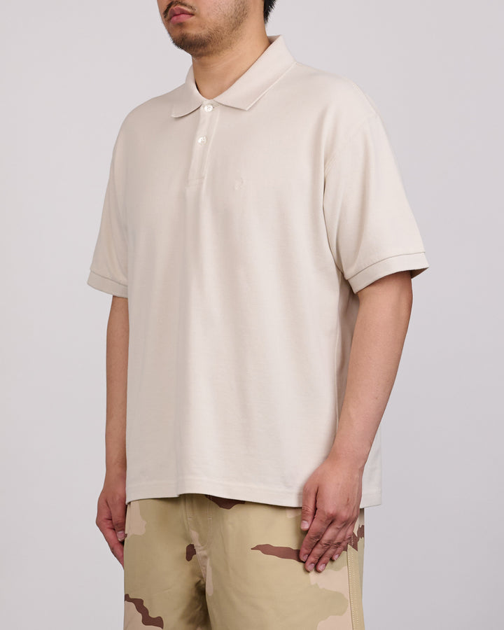 Stussy Classic Pique Polo Shirt Off White