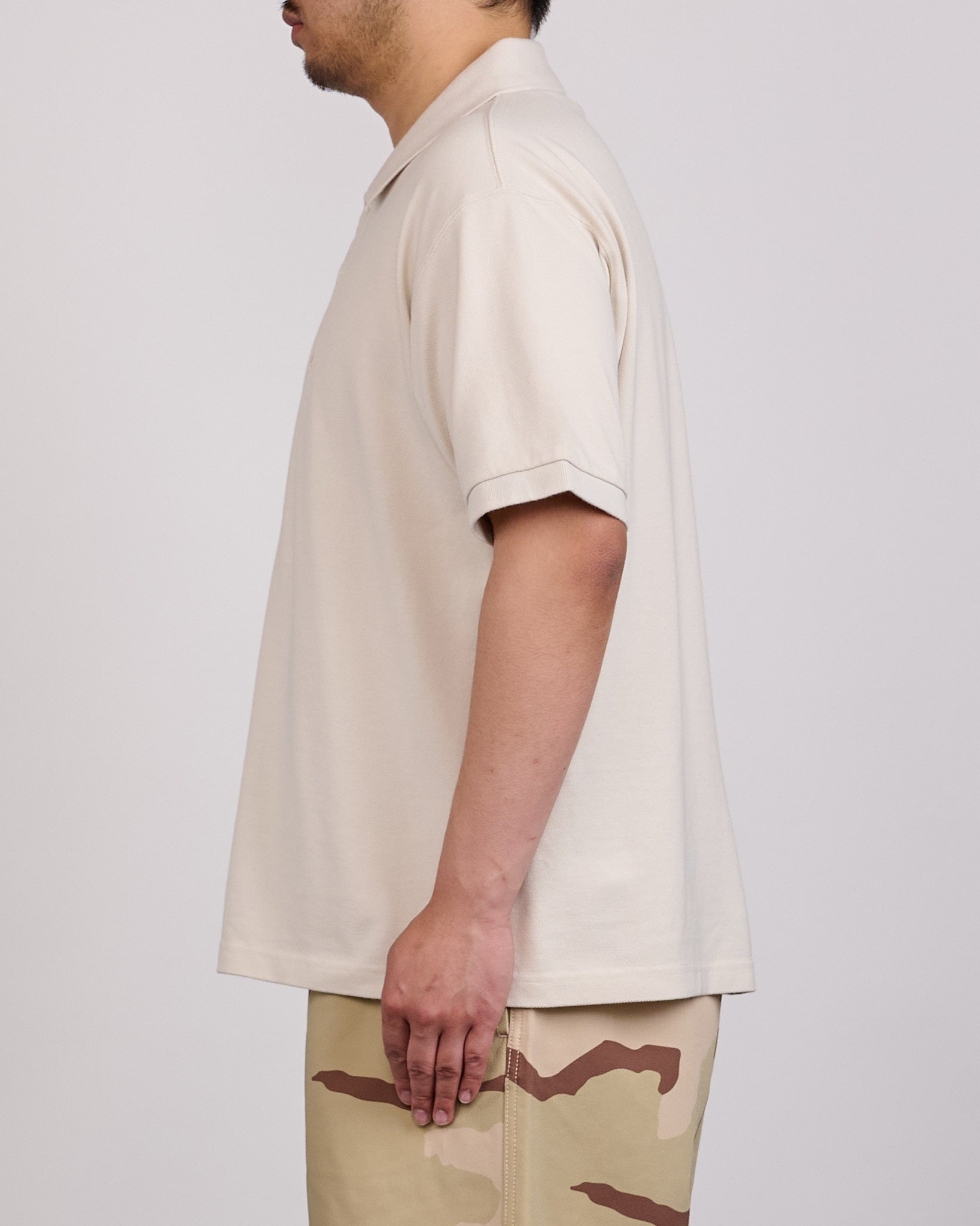 Stussy Classic Pique Polo Shirt Off White – LESS 17