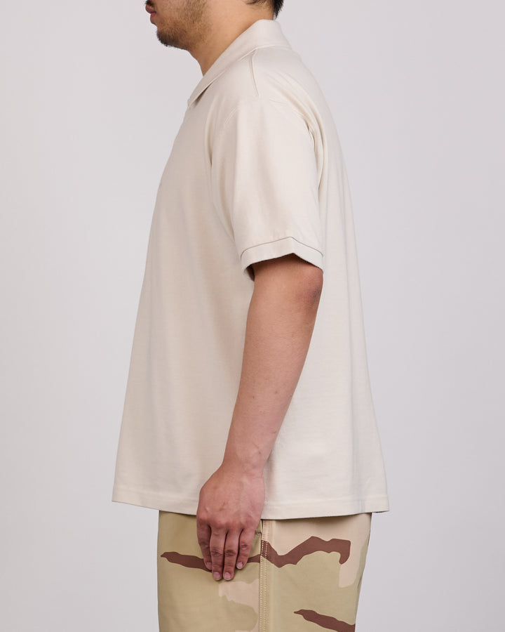 Stussy Classic Pique Polo Shirt Off White
