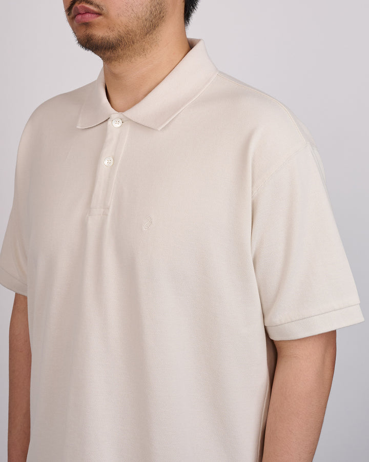 Stussy Classic Pique Polo Shirt Off White