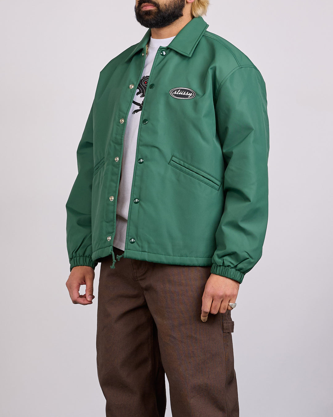 Stussy Coaches Jacket Green