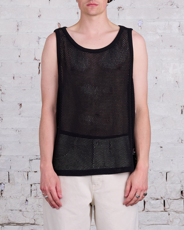 Stussy Cotton Big Mesh Tank Black