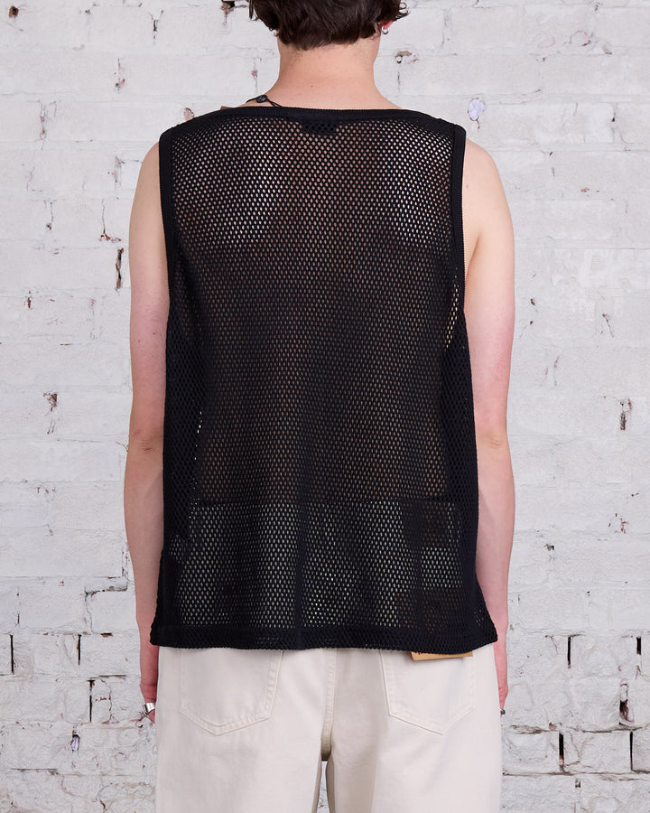 Stussy Cotton Big Mesh Tank Black