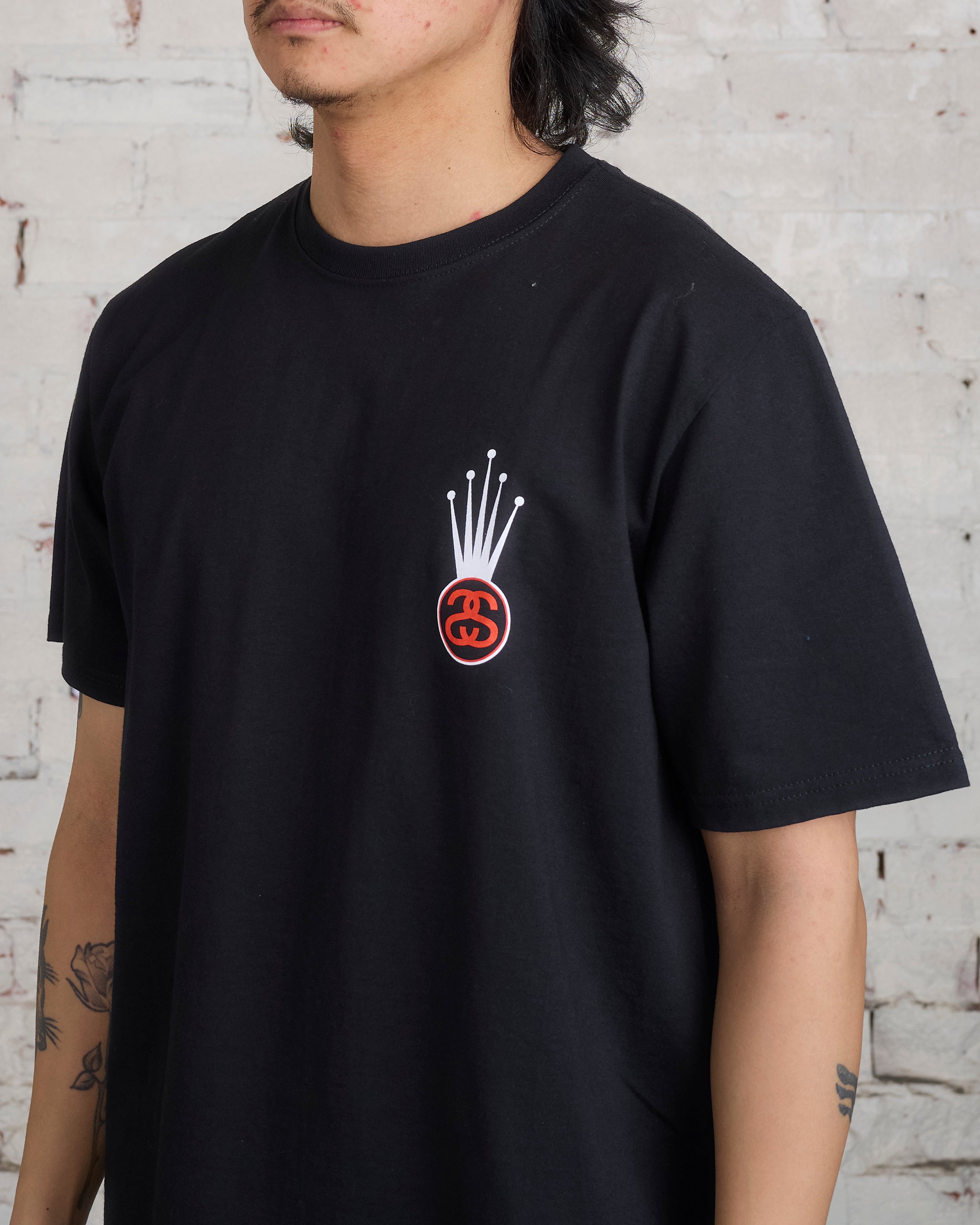 Stussy Crown Link T-Shirt Black