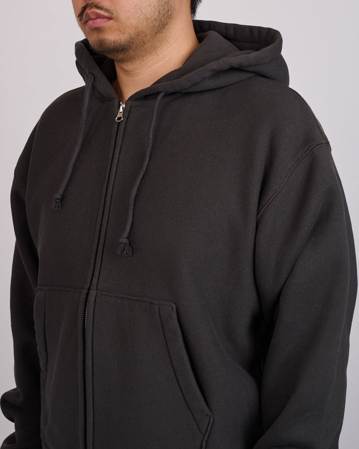 Stussy Cursive Applique Zip Hoodie Black