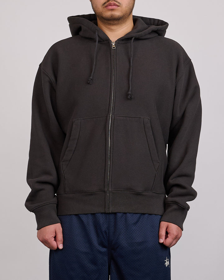 Stussy Cursive Applique Zip Hoodie Black