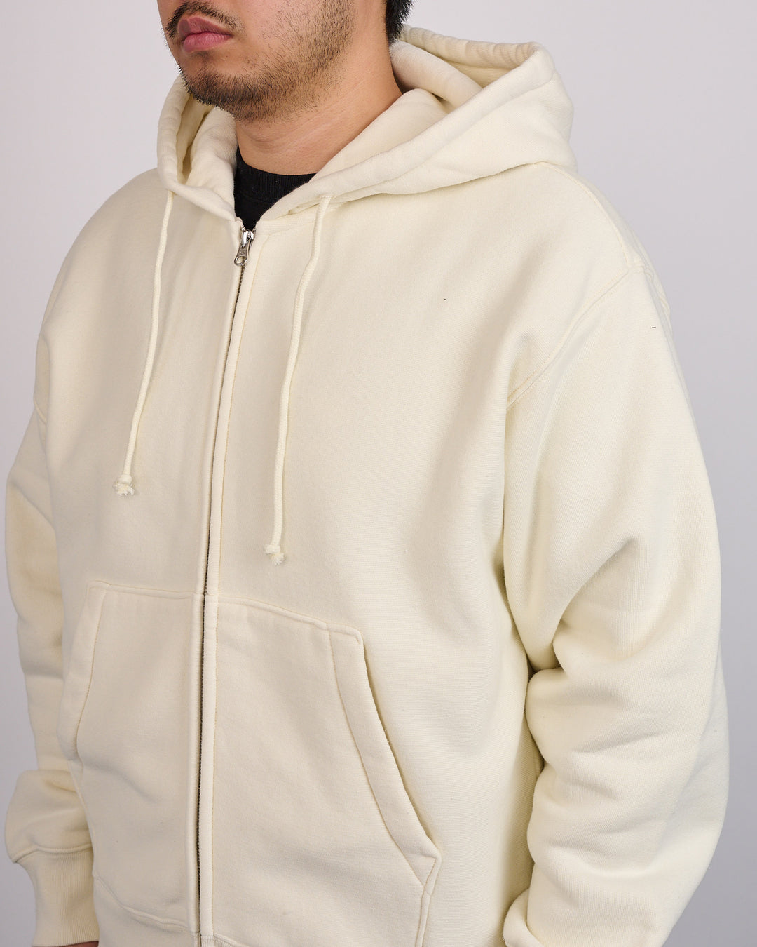 Stussy Cursive Applique Zip Hoodie Natural