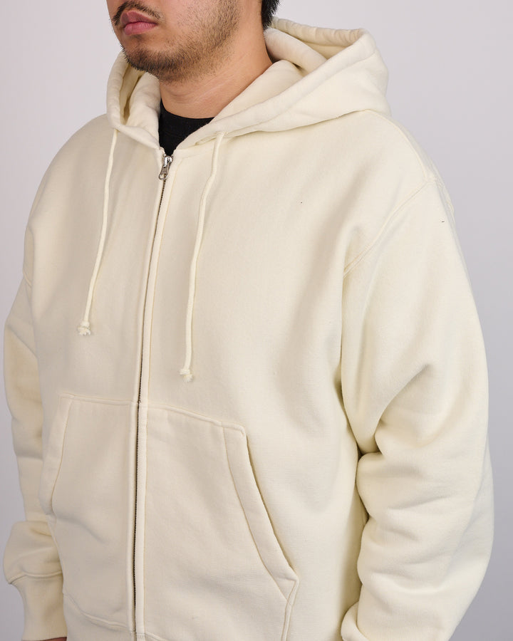 Stussy Cursive Applique Zip Hoodie Natural