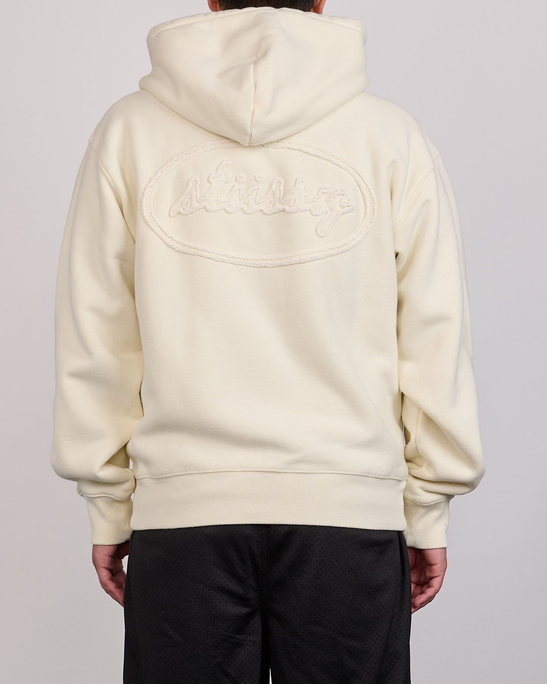Stussy Cursive Applique Zip Hoodie Natural
