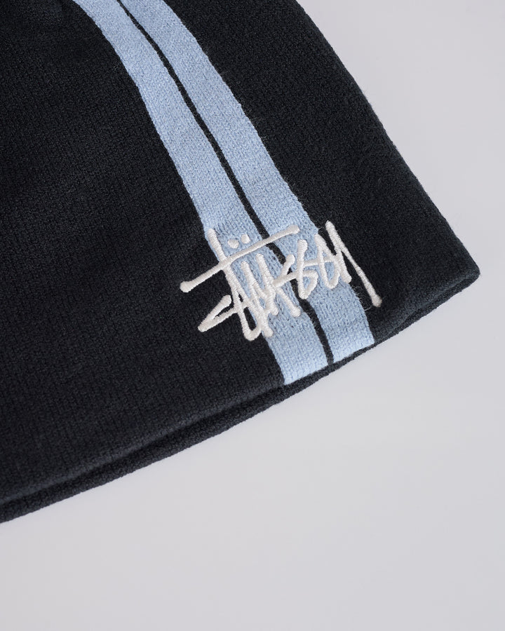 Stussy Double Stripe Skullcap Black