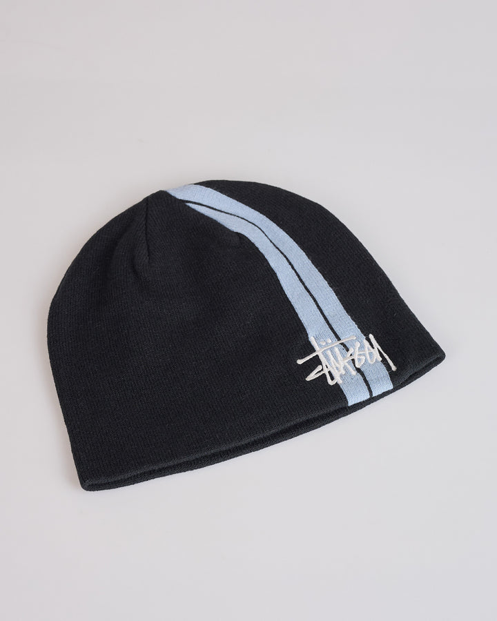Stussy Double Stripe Skullcap Black