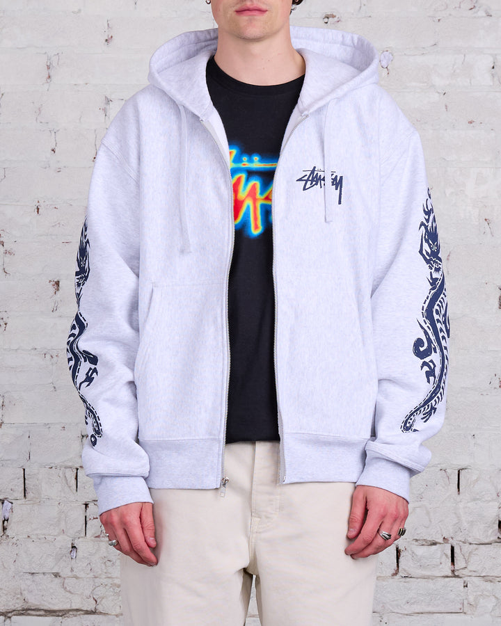 Stussy Dragons Zip Hood Ash Heather