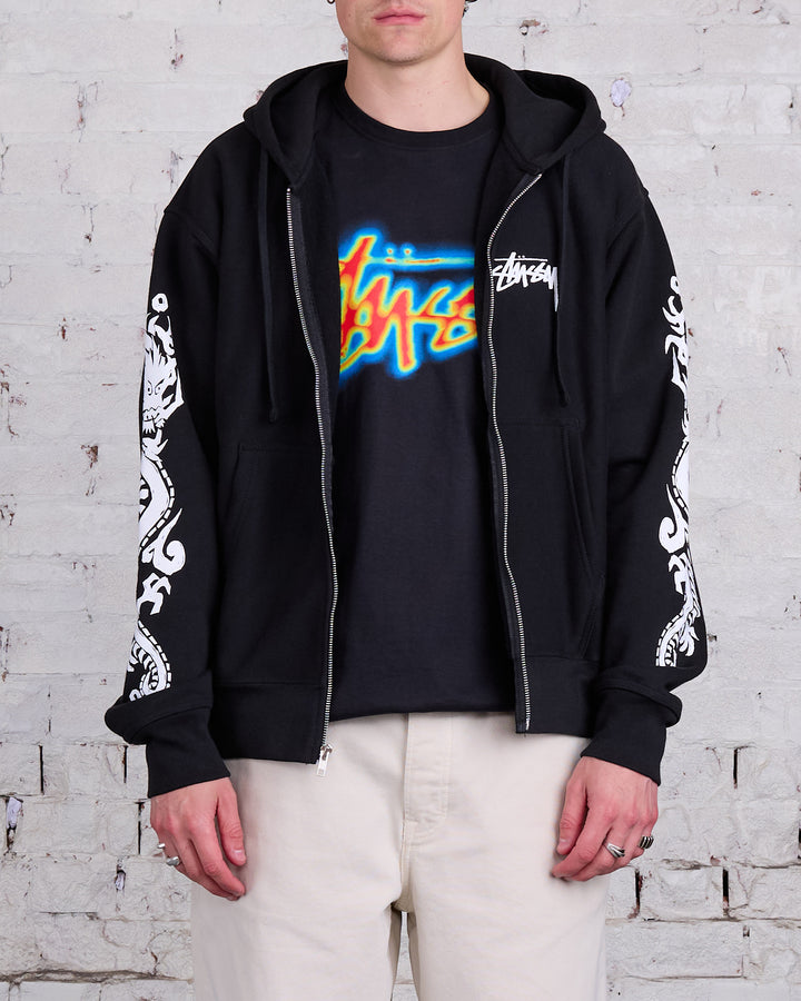 Stussy Dragons Zip Hood Black