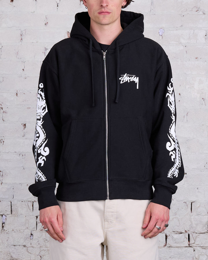 Stussy Dragons Zip Hood Black