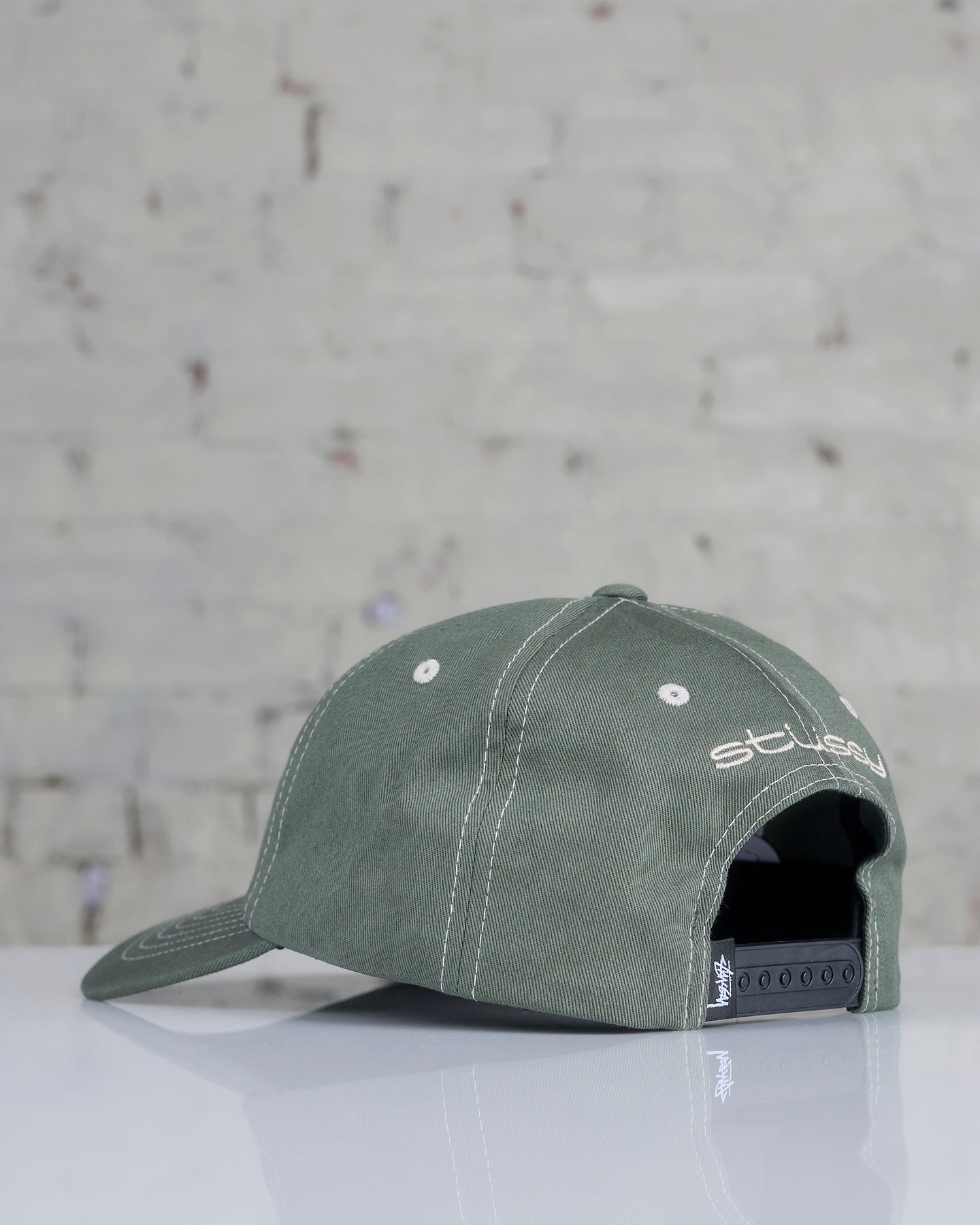 Stussy Electric Dot Low Pro Cap Olive – LESS 17