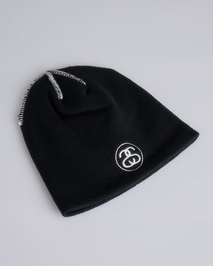 Stussy Exposed Stitch Skullcap Beanie Black