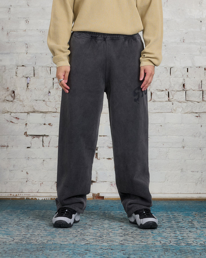 Stussy Faded Graphic Fleece Pant Washed Black