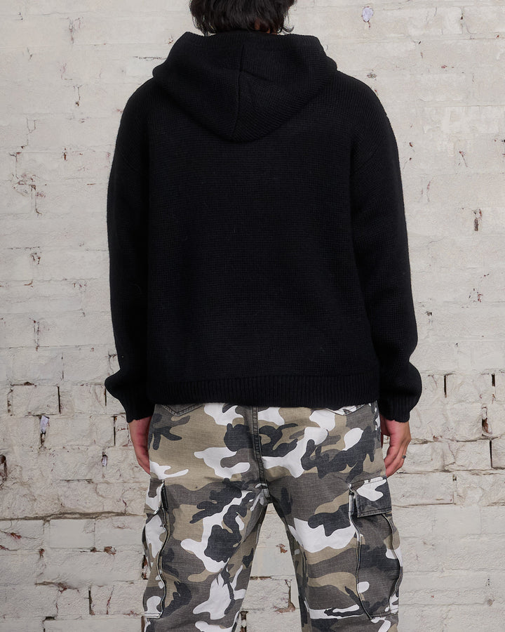 Stussy Felt Patch Knit Hoodie Black