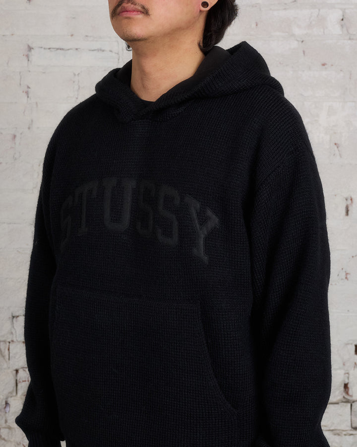 Stussy Felt Patch Knit Hoodie Black