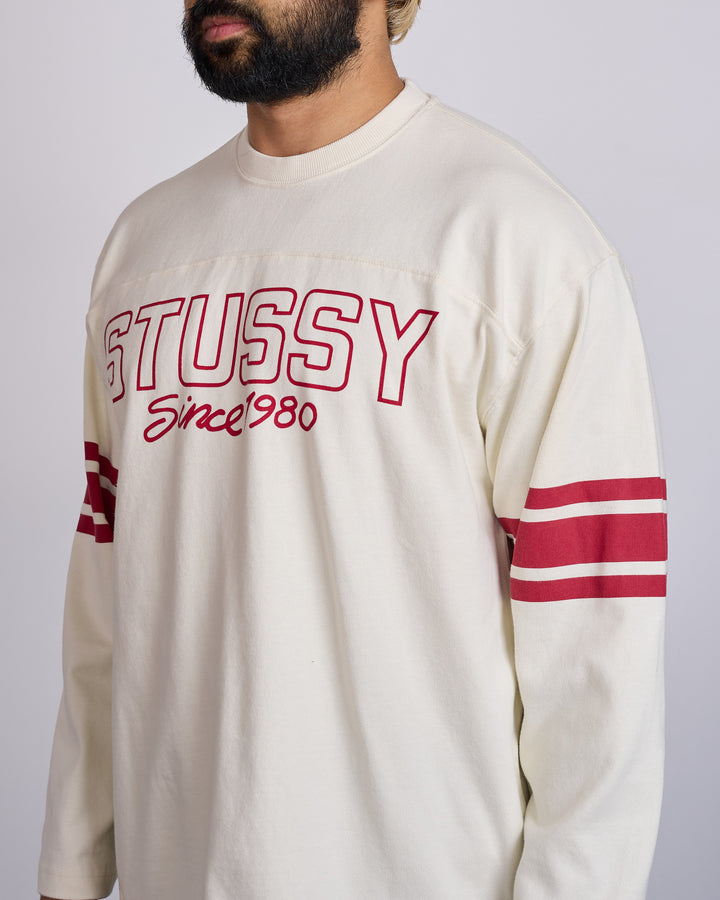 Stussy Football Crewneck Bone