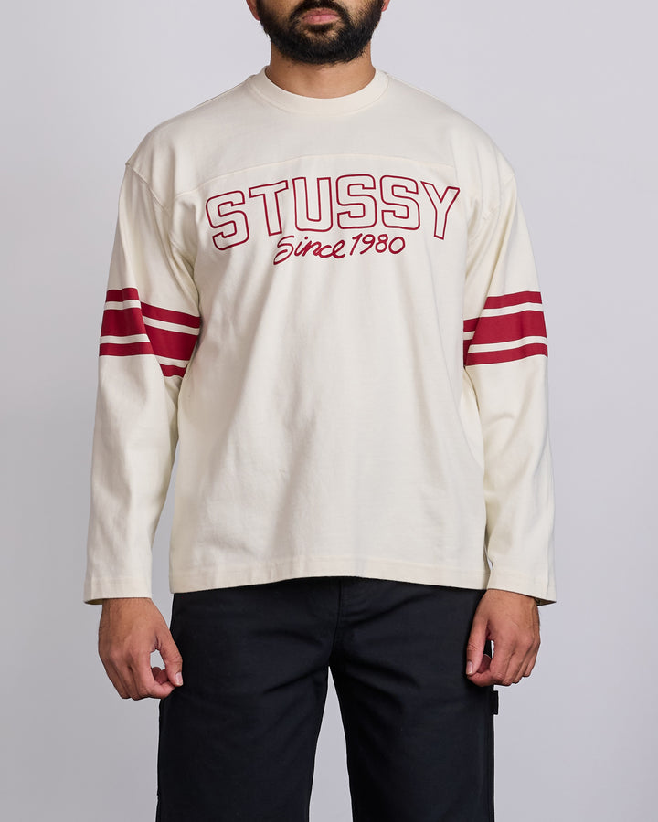 Stussy Football Crewneck Bone