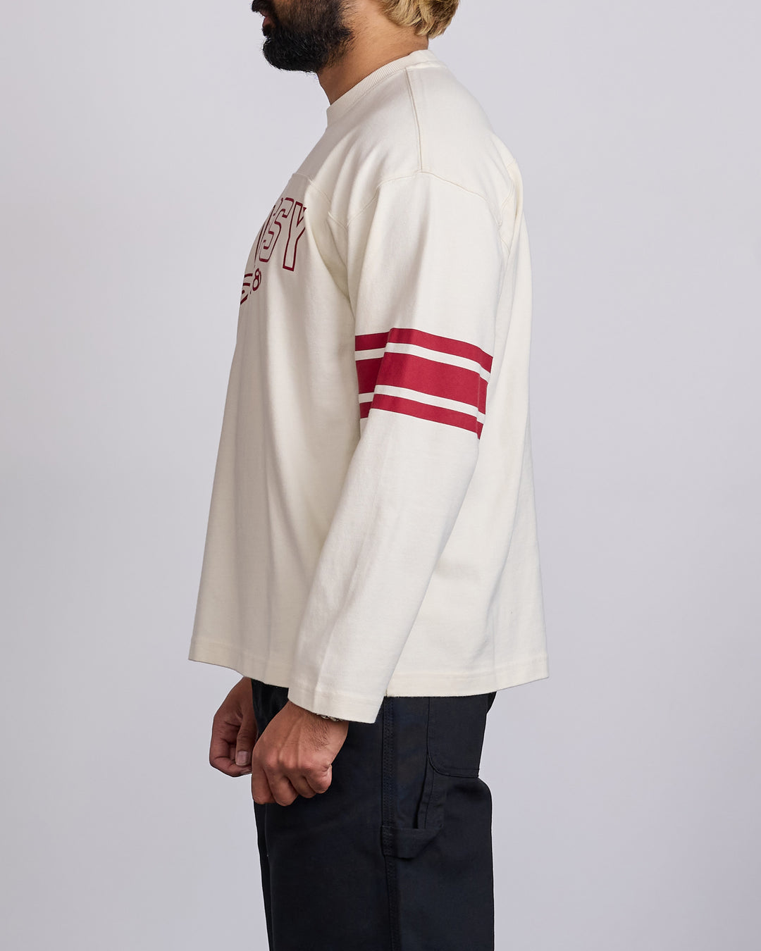 Stussy Football Crewneck Bone