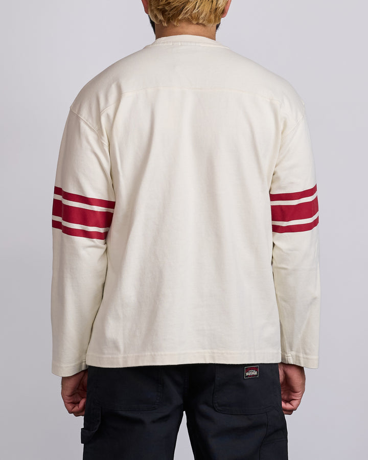 Stussy Football Crewneck Bone