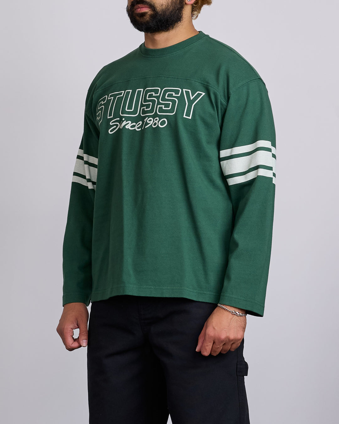 Stussy Football Crewneck Green