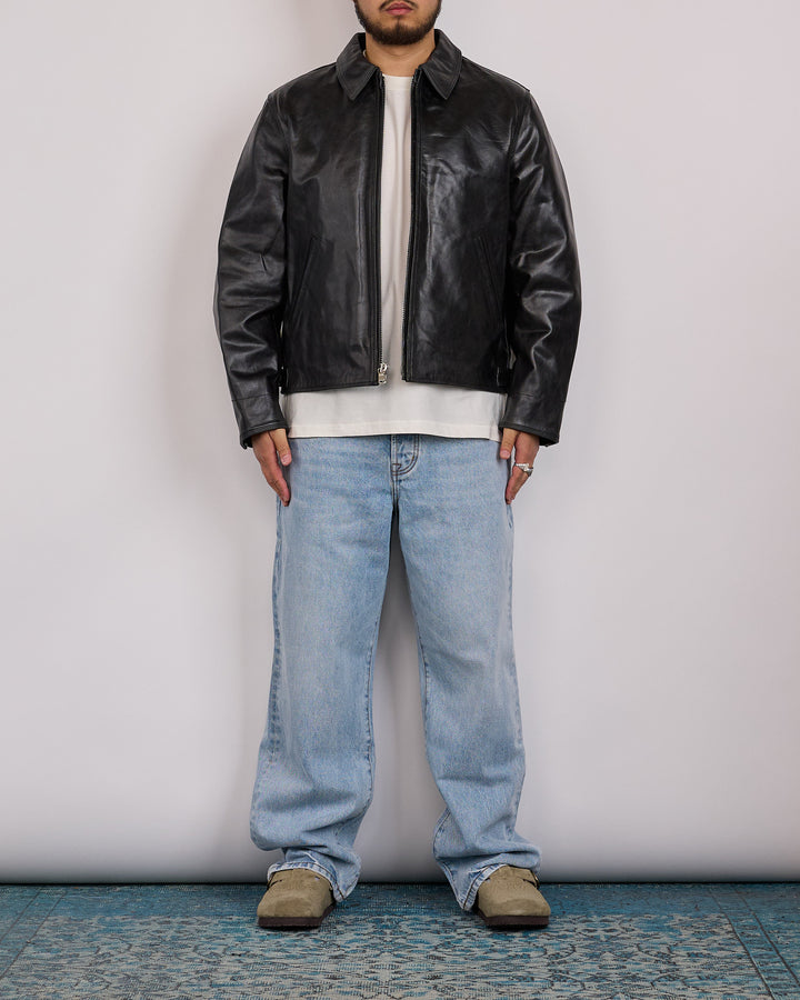 Stussy Garage Jacket Leather Black