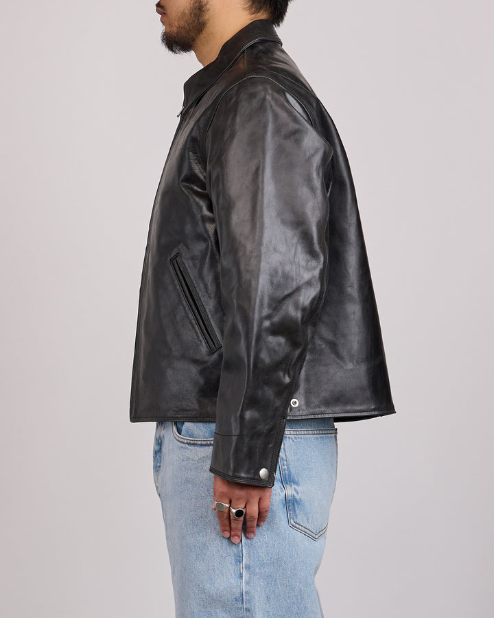 Stussy Garage Jacket Leather Black