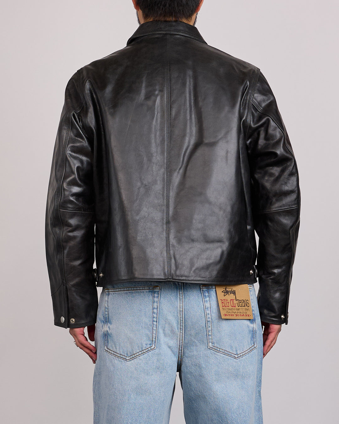 Stussy Garage Jacket Leather Black