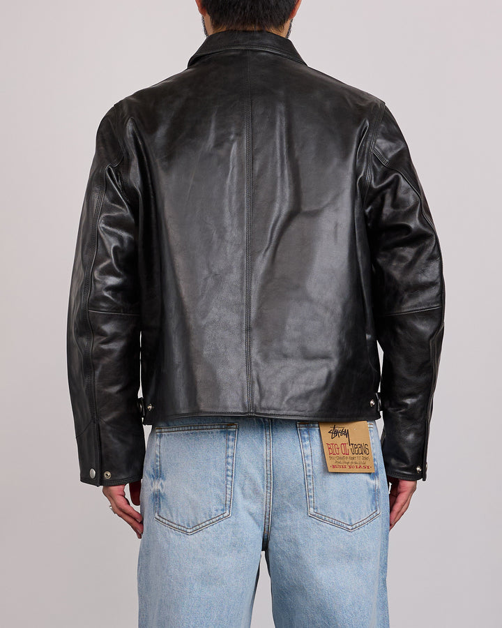 Stussy Garage Jacket Leather Black
