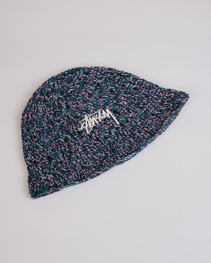 Stussy Hemp Stock Bucket Hat Multi Navy