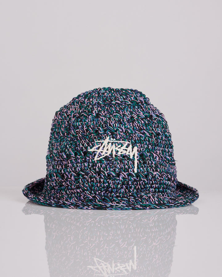 Stussy Hemp Stock Bucket Hat Multi Navy